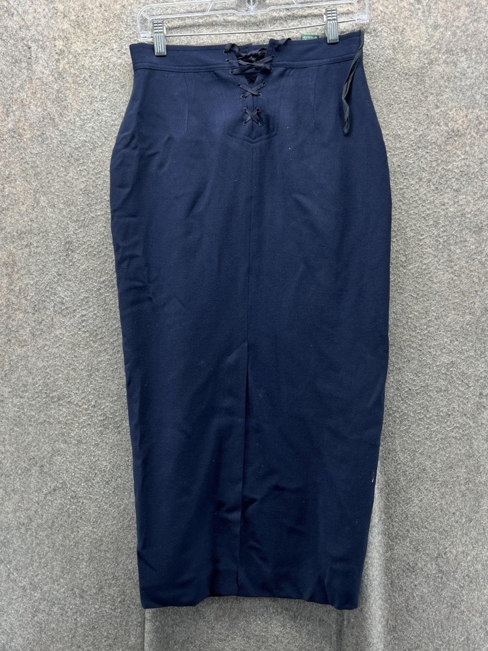 Ralph Lauren Navy Wool Midi Sailor Skirt - Picture 9 of 9